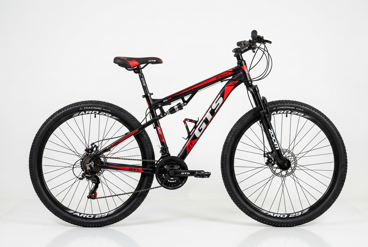 Bicicleta Aro 29 GTS ZT Aço 21 Marchas Freio a Disco Preto/Vermelho 17: É Boa? Análise Completa da Marca GTSM1